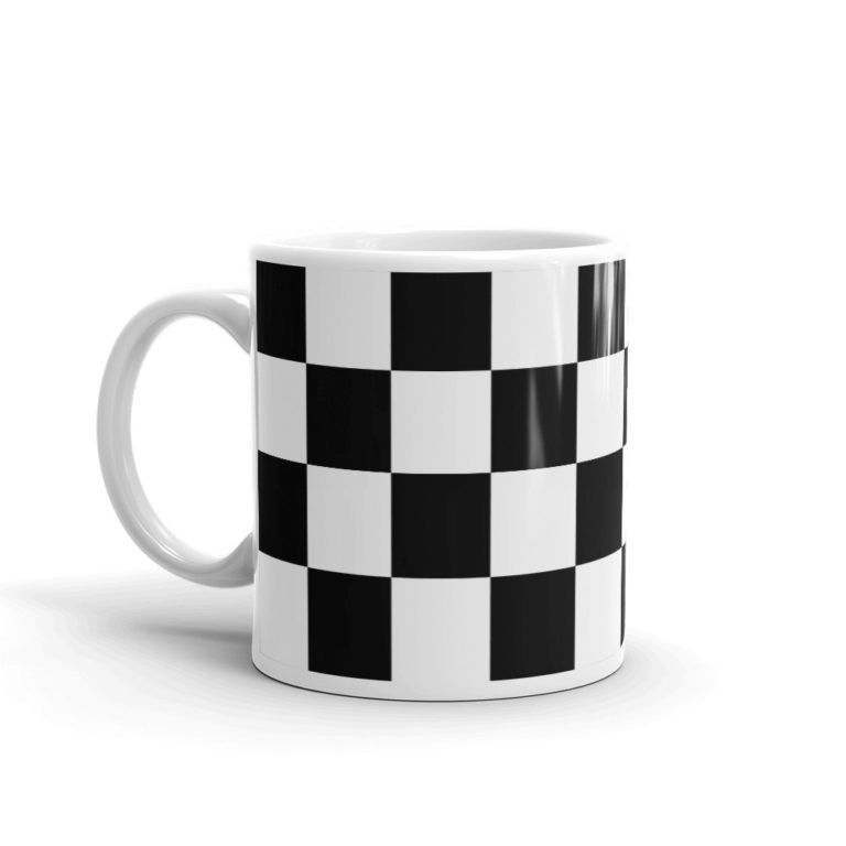 Checkered Coffee Mug Pit Stop Accessories